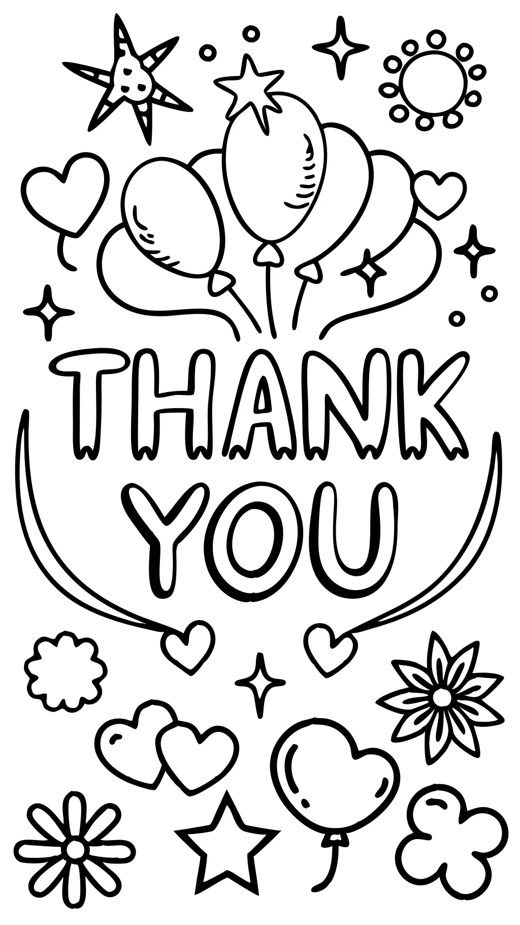 thank you coloring page printable